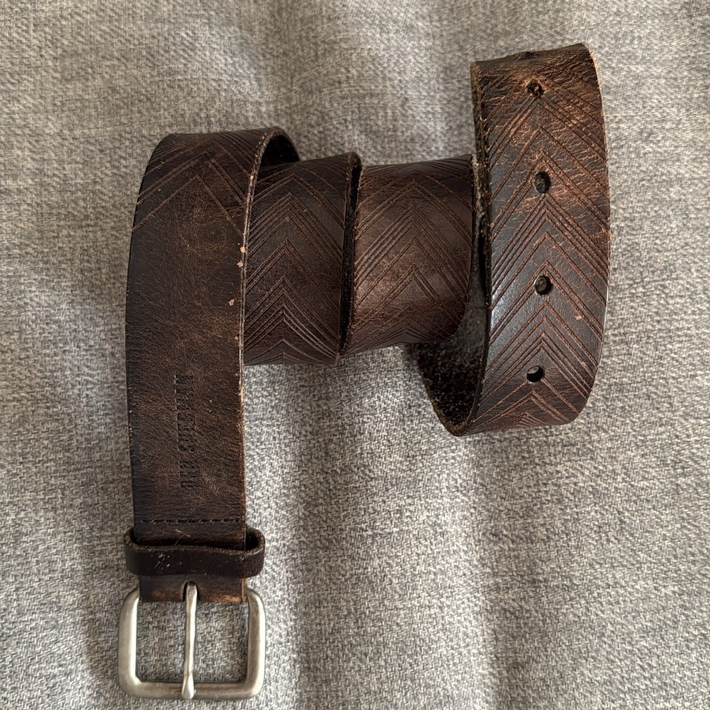 Ben Sherman Etched Leather Belt